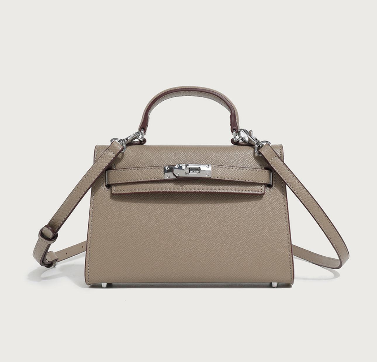 PU Leather-Silver Buckle Mini Handbag - Eyeamsassy
