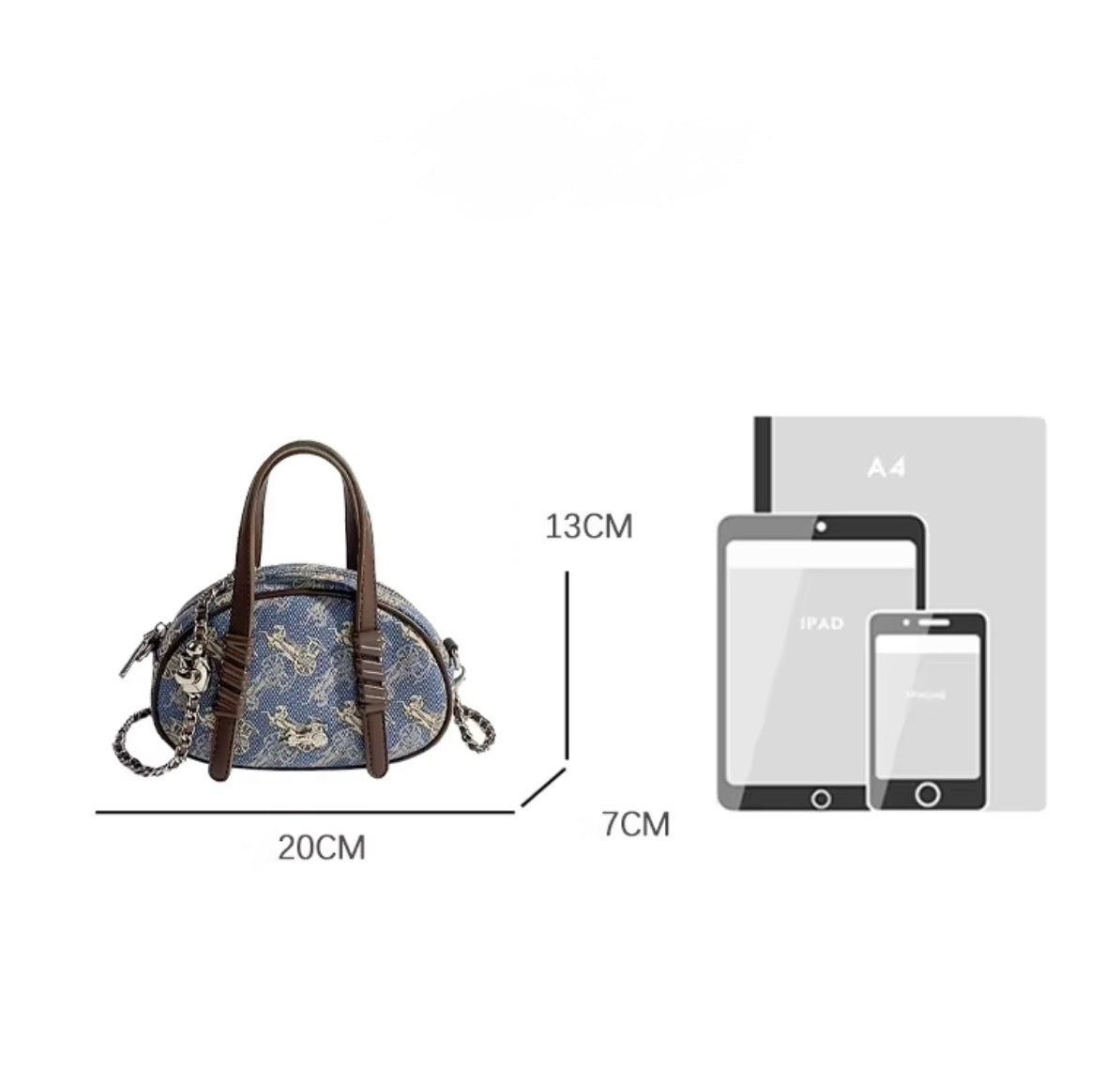 Carriage Blue Mini Dome Bag