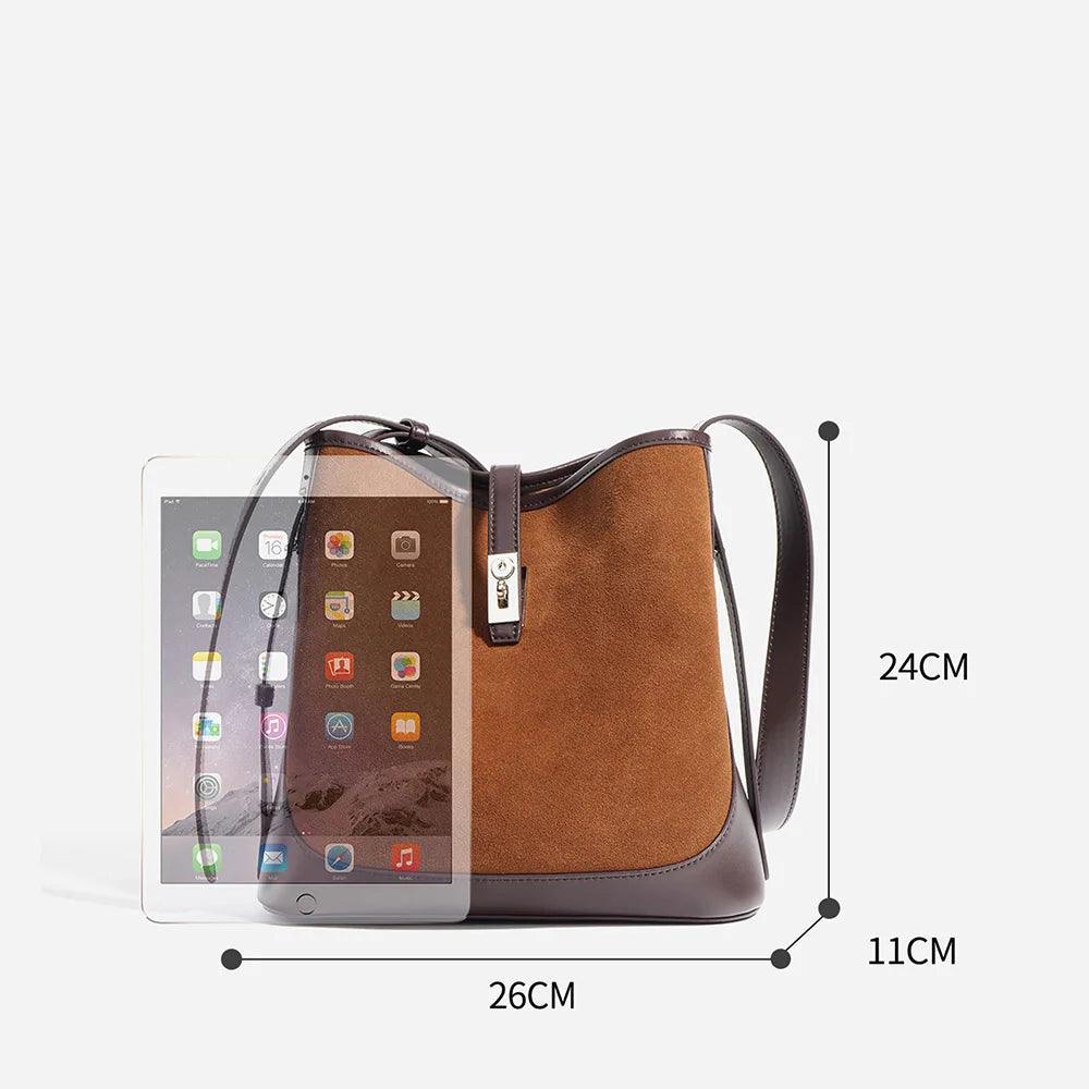 Suede Leather Hand Bag - Eyeamsassy