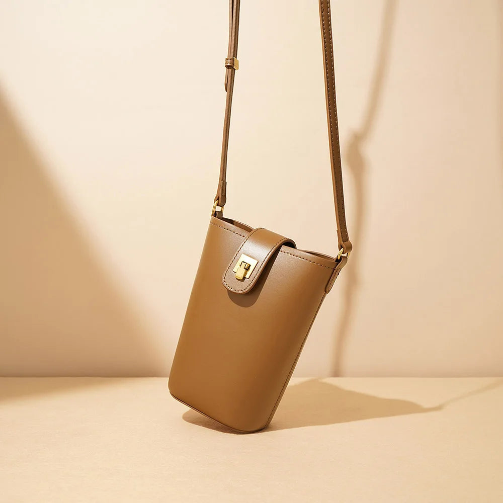 Genuine Leather Shoulder Bag - Eyeamsassy