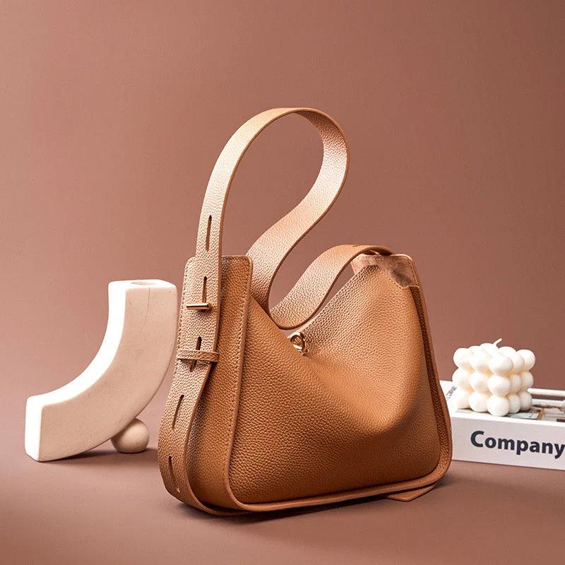 Genuine Leather Shoulder Strap Bag - Eyeamsassy