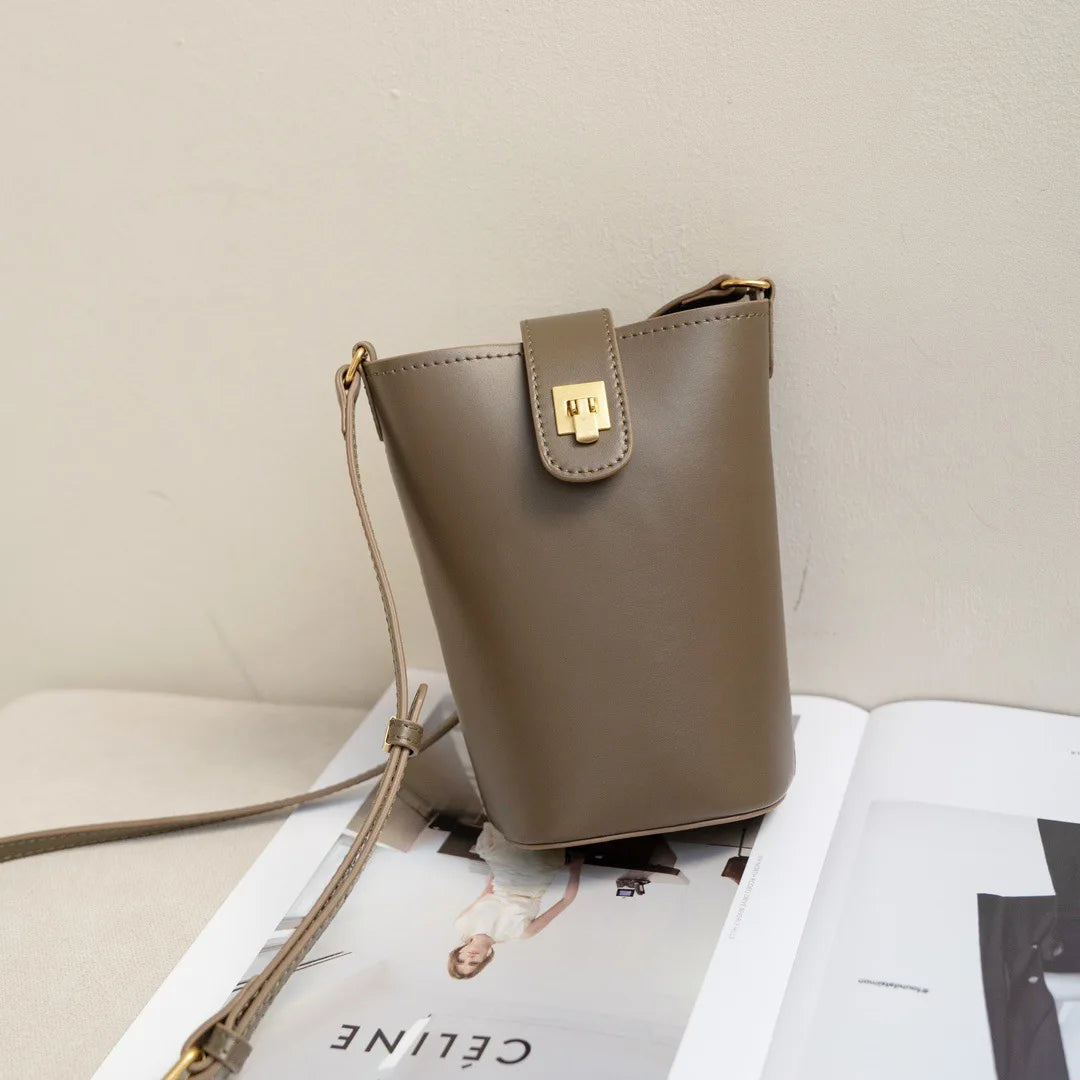 Genuine Leather Shoulder Bag - Eyeamsassy