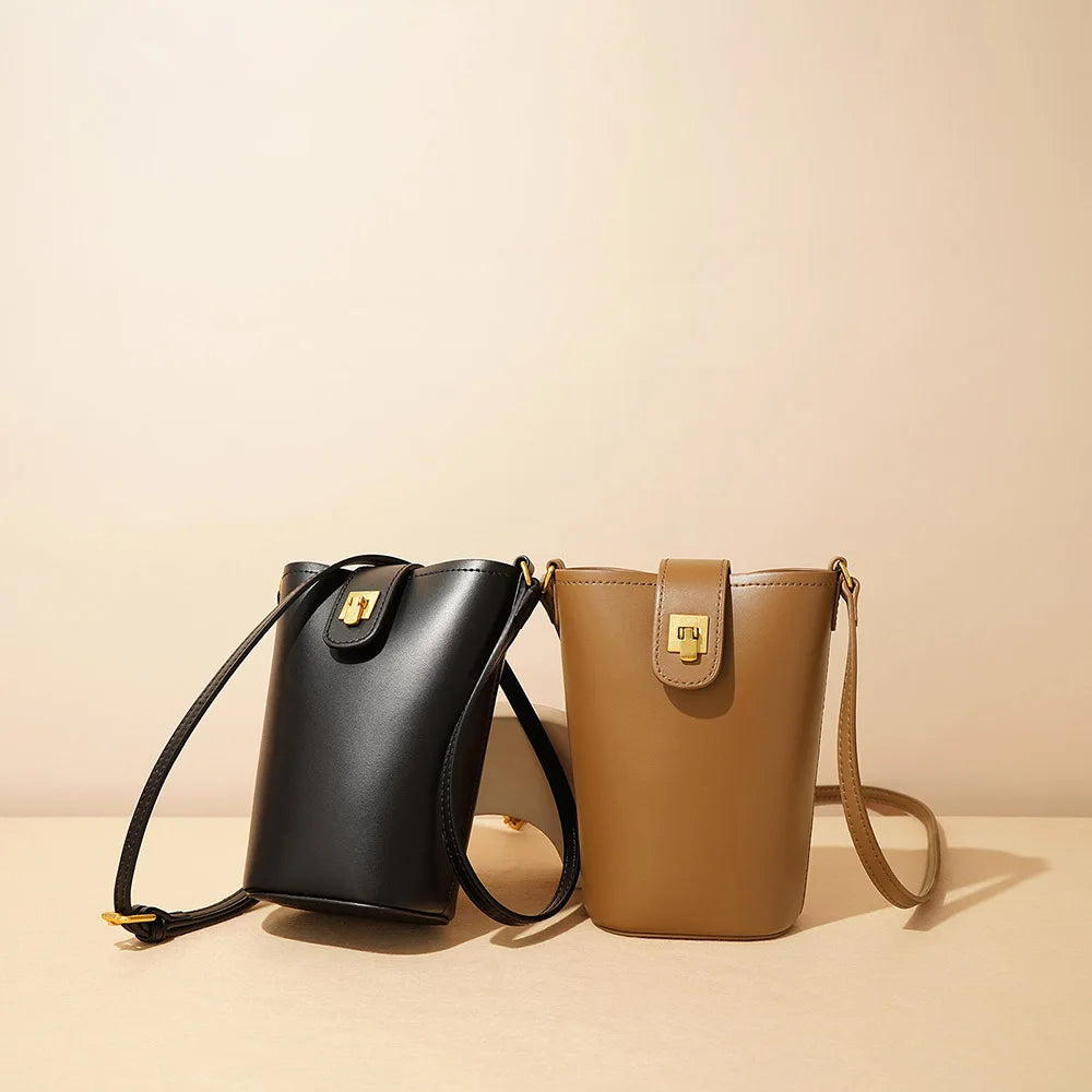 Genuine Leather Shoulder Bag - Eyeamsassy