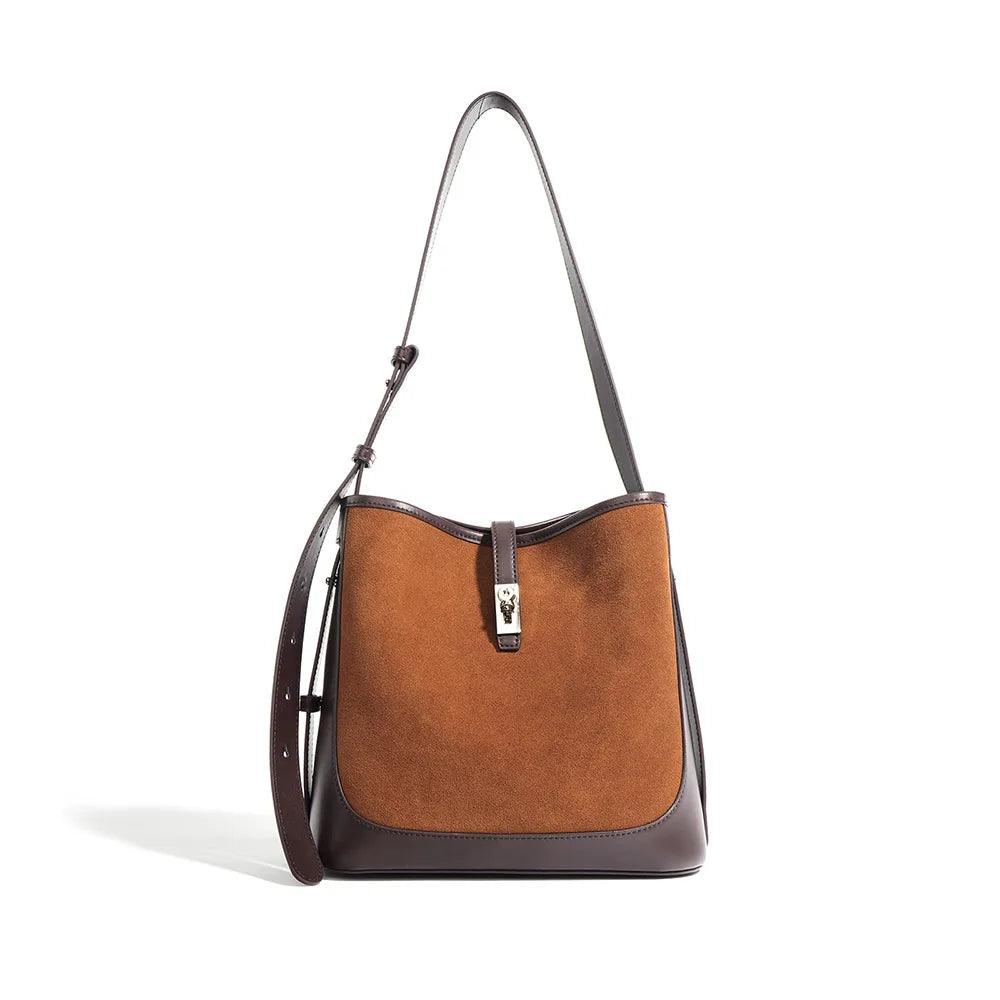 Suede Leather Hand Bag - Eyeamsassy