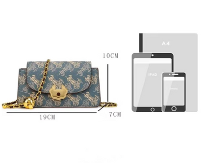 Gold-Chain Mini Crossbody Bag