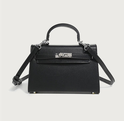 PU Leather-Silver Buckle Mini Handbag - Eyeamsassy