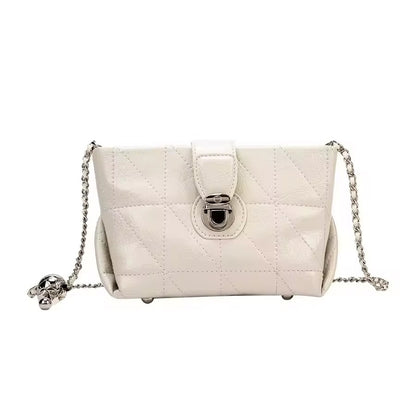 Metal Strap PU Leather Crossbody Bag