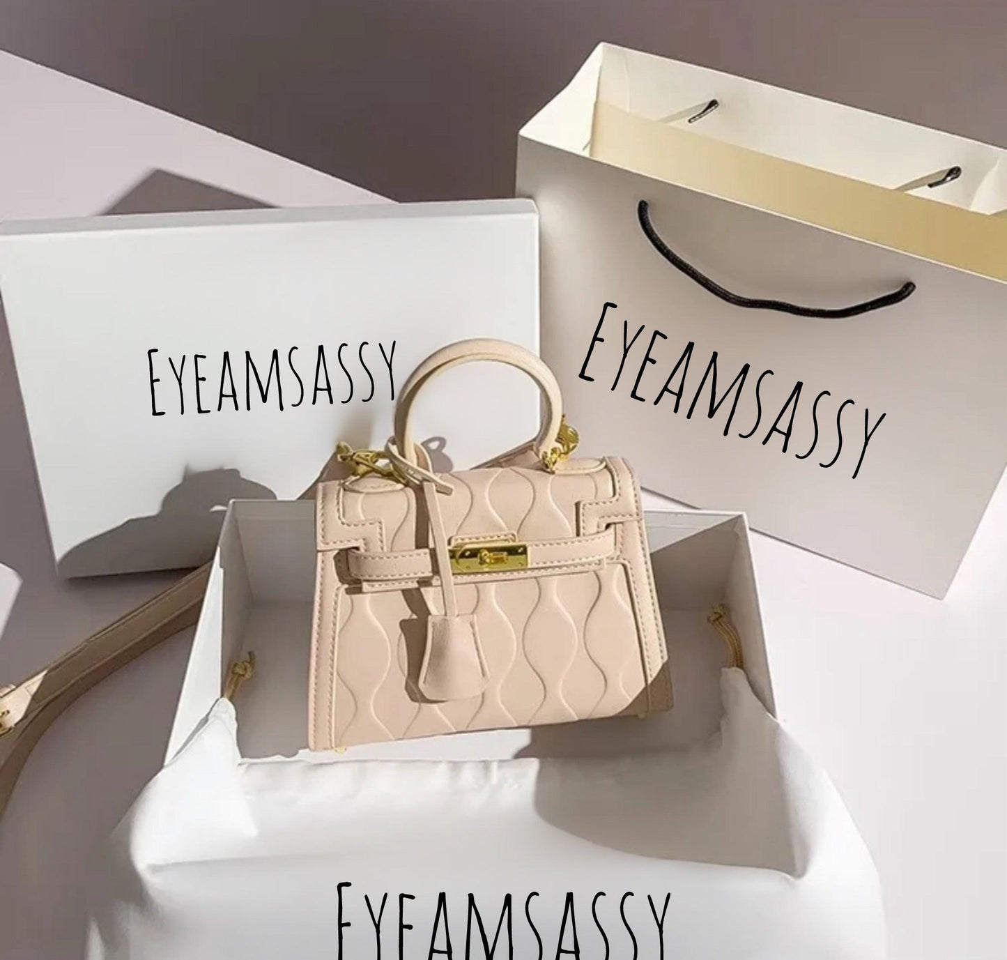 PU Leather Mini Handbag - Eyeamsassy