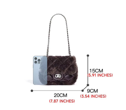 Stitches Diamond Genuine Leather Shoulder Bag