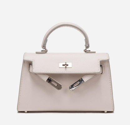 PU Leather-Silver Buckle Mini Handbag - Eyeamsassy