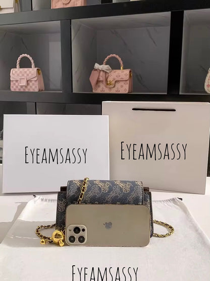 Gold-Chain Mini Crossbody Bag