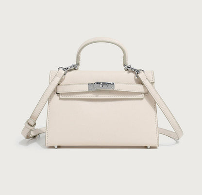PU Leather-Silver Buckle Mini Handbag - Eyeamsassy