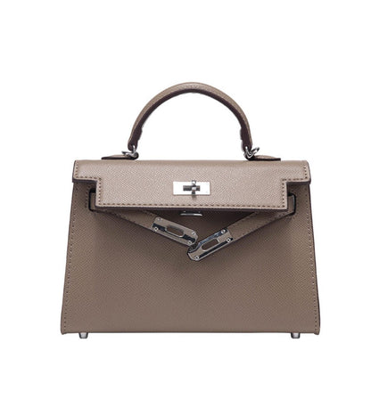 PU Leather-Silver Buckle Mini Handbag - Eyeamsassy