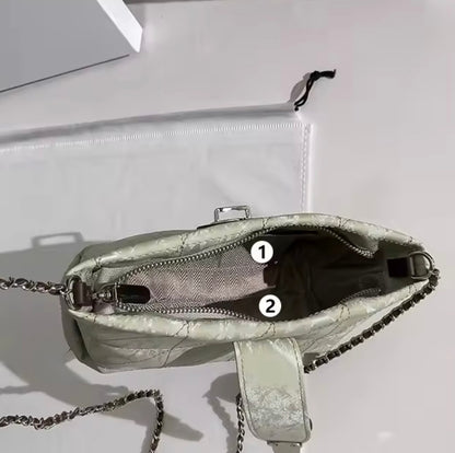 Metal Strap PU Leather Crossbody Bag