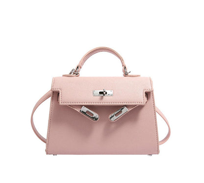 PU Leather-Silver Buckle Mini Handbag - Eyeamsassy