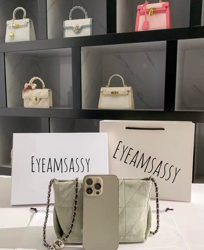 Metal Strap PU Leather Crossbody Bag