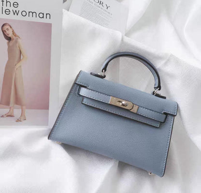 PU Leather-Silver Buckle Mini Handbag - Eyeamsassy