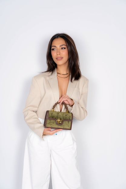 Velvet Cross-body Bag - Eyeamsassy