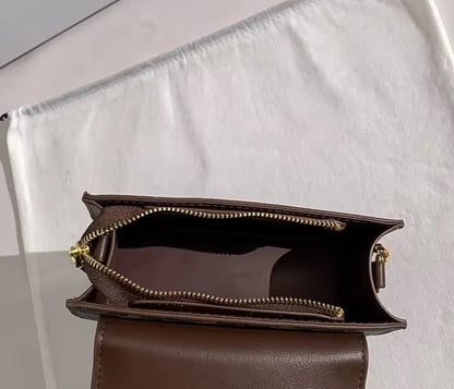 Gold-Chain Mini Crossbody Bag
