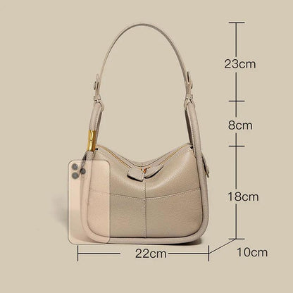 Genuine Leather Large Capacity Handbag - Eyeamsassy