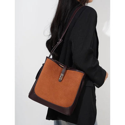 Suede Leather Hand Bag - Eyeamsassy