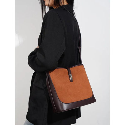 Suede Leather Hand Bag - Eyeamsassy