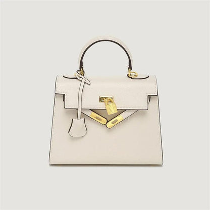 PU Leather-Gold Buckle Handbag - Eyeamsassy