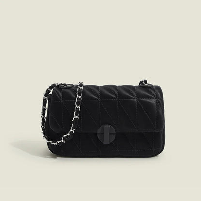 PU Leather Cross-Body Chain Square Bag - Eyeamsassy