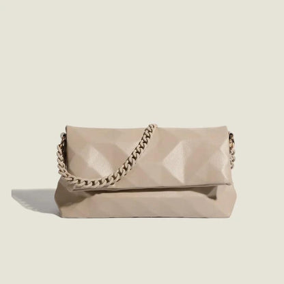 PU Leather Foldable Geometric Handbag - Eyeamsassy