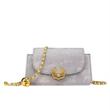 Gold-Chain Mini Crossbody Bag